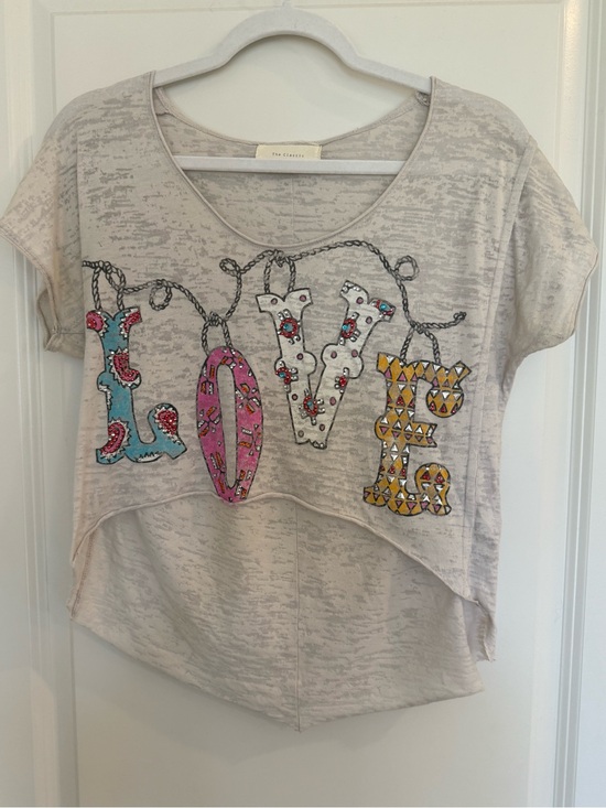 The Classic Tops - The Classic Western Burnout Sparkle 'LOVE' Graphic Tee